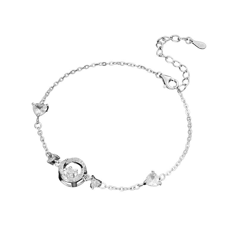 Po S999 Silver Sweet Love Mobius Bracelet Women's Artistic Temperament Niche Girlfriend Bracelet