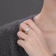 Po S999 Foot Silver New Chinese Style Joy Ring Women's Simple Text Country Style Personality Retro Country Style Ring for Hair