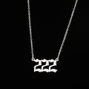 2024 Women's New Arrival Angel Lucky Numbers Pendant Necklace Fashion 000-999 Stainless Steel Vintage Necklace