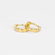 S925 Sterling Silver Simple Glow Polygonal Facet Korean Style commuter Style Elegant Personalized Small Ear Ring Ear Buckle