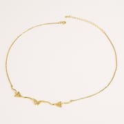 S925 sterling silver golden colour batterfly high-end necklace