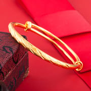 Shajin Bracelet Gymophila Ladies High-end Jewelry Imitation Gold Bracelet Long-standing Copper Bracelet Simulation Accessories
