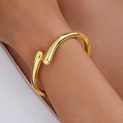 Cross-border Hot Exaggerated Water Drop Stream Metallic Glaze Open Bracelet Distinctive Light Luxury High-end Hand Jewelry