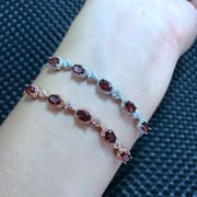 925 silver natural garnet bracelet Yougong manufacturing wholesale grain selection gem