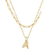 Hot Balloon Glow Letter Necklace Chubby Pendant Fashion Simple Clavicle Chain