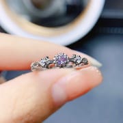 Factory wholesale explosions Alexander ring S925 silver inlaid main stone 3*3 selling Europe and the United States a generation of hair