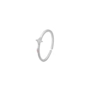 Po S999 foot silver four mans star zircon ring personality fashion sense multi-color simple gentle hand decoration generation hair