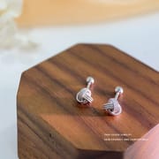 Po 999 full-body sterling silver screw knot earring female ear hole washing sleep free pick design small ear bone nail