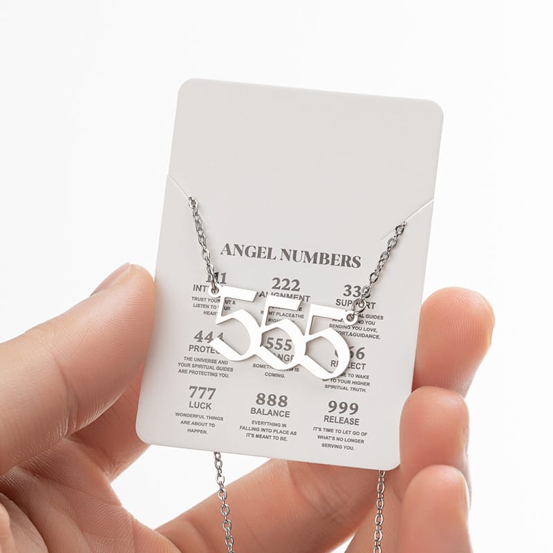 2024 Women's New Arrival Angel Lucky Numbers Pendant Necklace Fashion 000-999 Stainless Steel Vintage Necklace