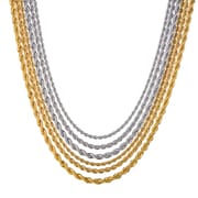 3mm/4mm/5mm stainless steel twist necklace simple temperament vacuum plating hardware/metal hanging chain neck chain