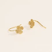 S925 sterling silver flower hook earrings 