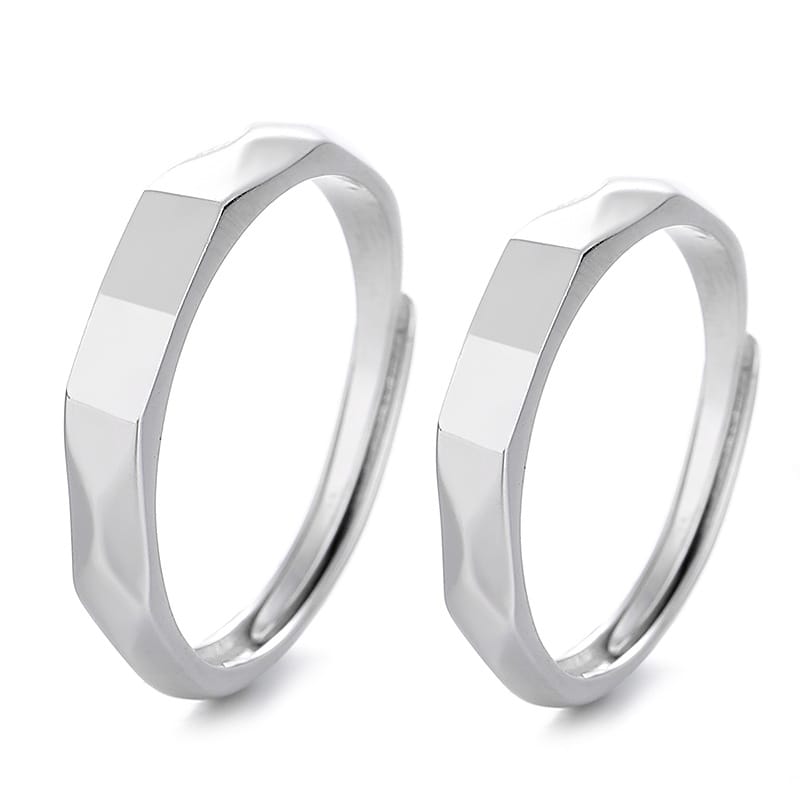 S925 Sterling Silver Projection Couple Ring Does Not Fallen Niche ins Wind Shake Simple Ring Men and Women in the Name of Light