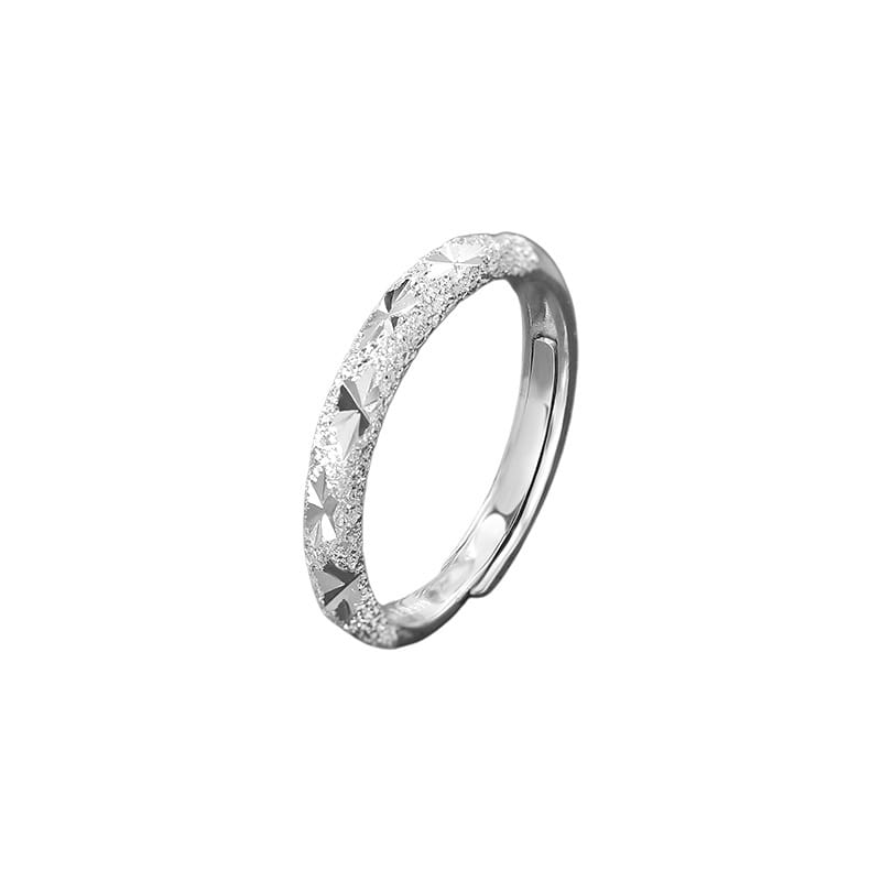 Po S999 Silver Car Flower Ring Light Luxury Simple Cold Han Feng Niche Girlfriend Gift Jewelry