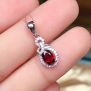 Natural Garnet small pendant wholesale 925 silver event peer gifts