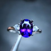 Simple style Japanese and Korean light version 925 silver amethyst ring wholesale factory to receive various orders