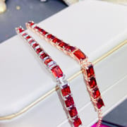 Natural garnet bracelet girls bracelet 925 silver 4 * 6mm garnet bracelet gift colorful treasure wholesale