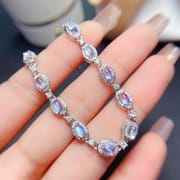 New arrival natural Moonstone bracelet 925 silver inlaid gift wholesale