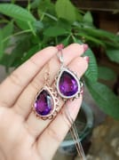 Atmospheric 925 silver amethyst pendant fashion Joker pendant wholesale goddess Fan