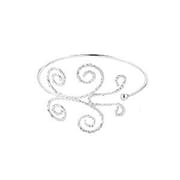 Europe and the United States hot cross-border Fashion New leaf bracelet exaggerated flower arm ring diamond opening arm bracelet