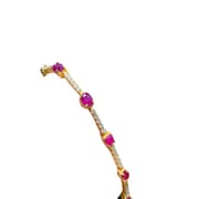 Light luxury new small fresh natural ruby bracelet 925 silver bracelet live supply inspection Ruby
