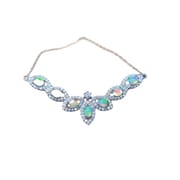 New natural opal necklace 3*4mm necklace dress evening gift with necklace fashion pendant 925 silver ladies