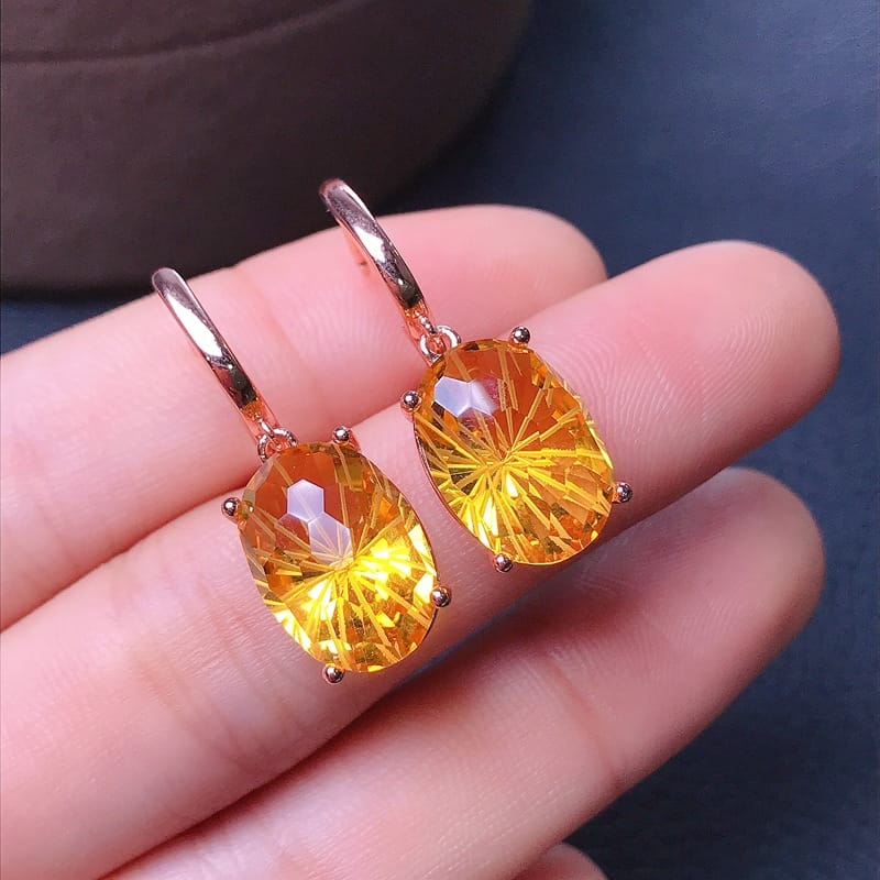 New fireworks topaz earrings 925 silver excellent Work inlay earrings wholesale a generation of hair