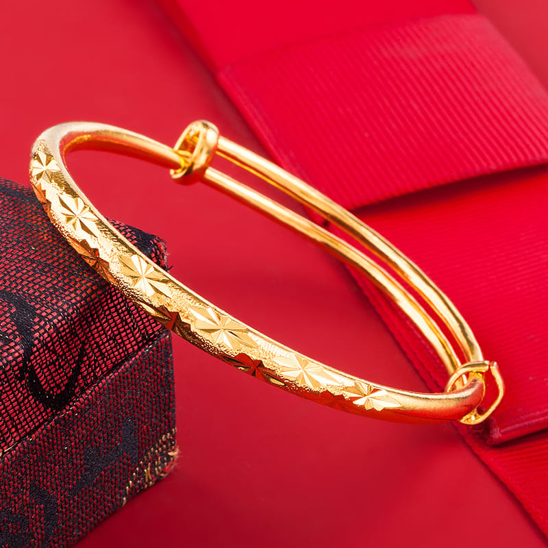 Shajin Bracelet Gymophila Ladies High-end Jewelry Imitation Gold Bracelet Long-standing Copper Bracelet Simulation Accessories