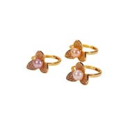 Pearl Jewelry Opening Adjustable Ring Real Gold Electroplated Micro-inlaid Zircon Freshwater Pearl Ring