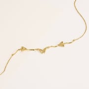 S925 sterling silver golden colour batterfly high-end necklace
