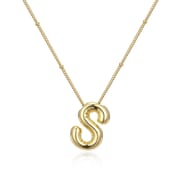 Hot Balloon Glow Letter Necklace Chubby Pendant Fashion Simple Clavicle Chain