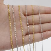 in stock 18K furnace real gold 1/ 1.5/2mm cross chain titanium steel chain jewelry accessories necklace bright does not fade