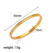 European and American-style light luxury bracelet six-pointed star buckle bracelet 18K gold stainless steel inlaid zirconium bracelet high-grade bracelet for women