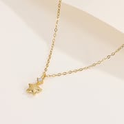 European and American Cross-border Flash Zirconium Brushed Star Necklace Female S925 Sterling Silver Niche Simple Design Clavicle Chain