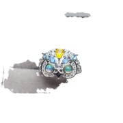 Factory wholesale explosions natural white opal ring S925 silver inlaid main stone 3*3 selling Europe and the United States a generation of hair