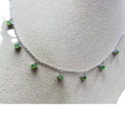 Factory wholesale explosions natural jasper necklace S925 silver inlaid main stone 4*4 selling Europe and the United States a generation