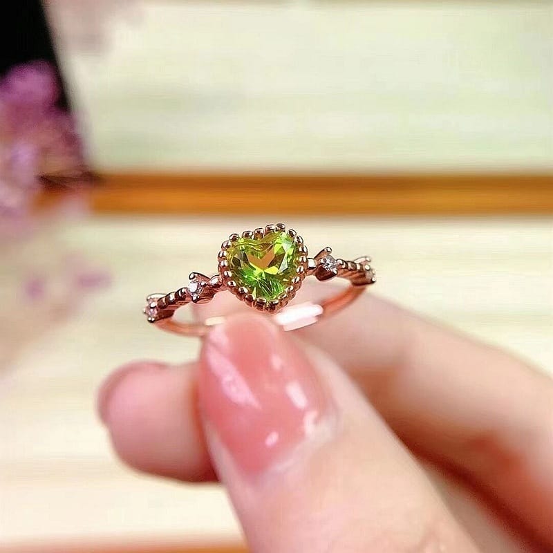 New natural color gemstone ring 925 silver inlaid all kinds of natural color treasure ring wholesale open mouth