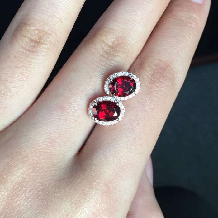 Diana round drill earring craft good fire color natural garnet earring 925 silver