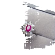 Factory wholesale explosions natural ruby ring S925 silver inlaid with the main stone 5*7 selling Europe and the United States a generation of hair