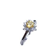 925 silver inlaid natural citrine ring live overlap live manufacturers do goods a generation of hair
