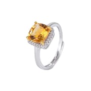 Citrine ring 925 silver inlaid citrine ring live overlapping live manufacturers do goods a generation of hair