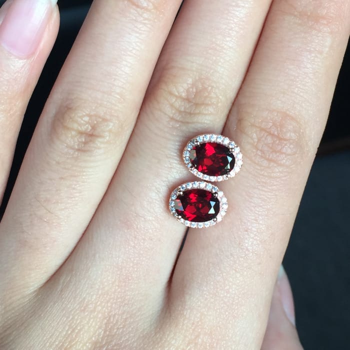 Diana round drill earring craft good fire color natural garnet earring 925 silver