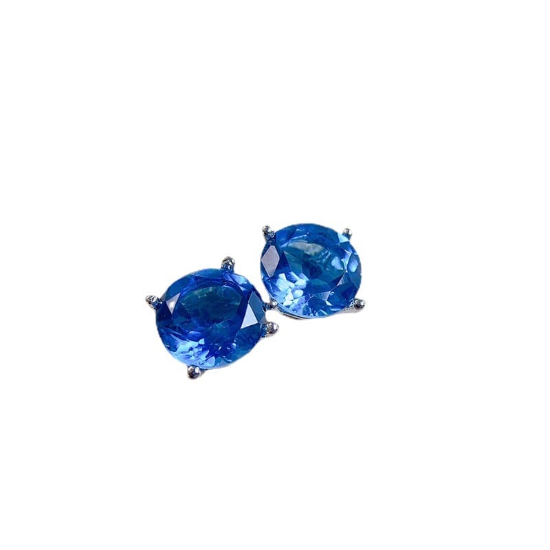 Simple fashion natural London Rentopa earrings 925 silver London blue earrings color good gift a generation of hair