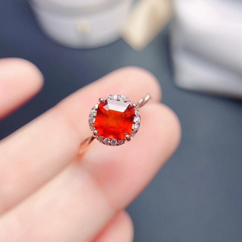 925 silver inlaid natural color treasure ring natural gem style exquisite fashion factory wholesale