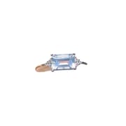 Factory wholesale explosions natural aquamarine ring S925 silver inlaid main stone 5*7 selling Europe and the United States a generation of hair