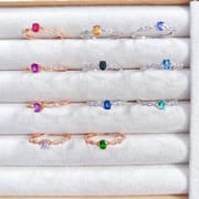 Natural color gem ring wholesale 925 silver inlaid female ring detection tremolo live drainage supply