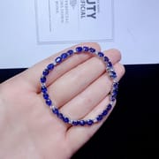 Factory wholesale explosions natural sapphire bracelet S925 silver inlaid with the main stone 4*5 selling Europe and the United States a generation of hair