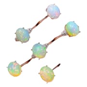 Natural colorful opal ring Fire color flash 925 silver jewelry ladies ring color treasure wholesale first-hand supply