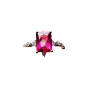 Factory wholesale explosions natural garnet ring S925 silver inlaid main stone 6*8 selling Europe and the United States a generation of hair