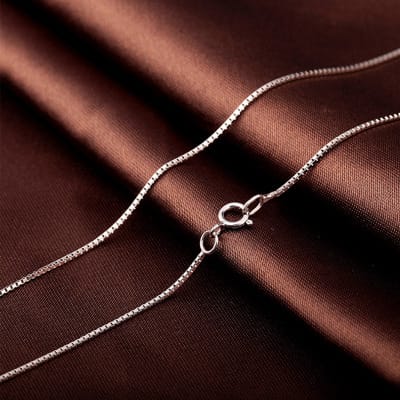 925 silver necklace chain 925 silver plated White Gold rose gold length 45cm