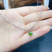 Factory wholesale explosions natural jasper necklace S925 silver inlaid main stone 6*6 selling Europe and the United States a generation